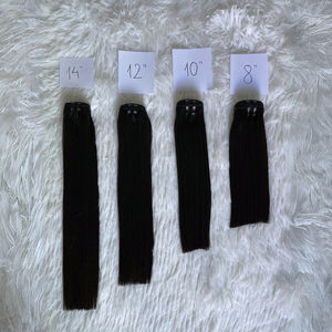 Haute Qualité 12 Pouces Double Dessiné Perruques Sans Colle Vietnamien Super Épais Brillant Remy Vierge Extensions Humaines HD Dentelle Matière Première - Product Image 5