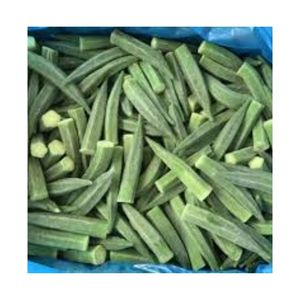Okra vert de haute qualité, surgelé, coupé en morceaux, cuit à la vapeur et surgelé par procédé IQF BQF, pour la vente au détail - Product Image 6