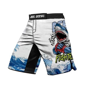 Pantalones cortos de MMA para hombre, con estampado, cintura elástica, para entrenamiento en gimnasio, kickboxing, ligeros, de secado rápido, coloridos, para artes marciales mixtas. - Product Image 2