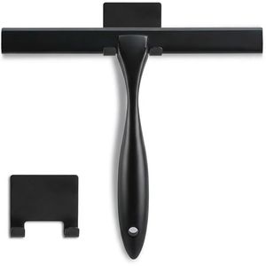 Espátula de Ducha Multiusos de Acero Inoxidable Negro Mate de 10 Pulgadas para Baño, para Puertas de Ducha, Espejos y Azulejos - Product Image 1