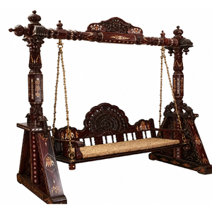 Columpio Real de Diseño Rajwadi, Fabricante y Diseñador de Columpios Jhula de Madera de Teca Estilo Rajastaní, Columpios de Primera Calidad para el Hogar - Product Image 1