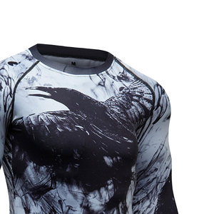 Rashguard de compression à manches longues pour hommes MMA, anti-humidité et respirant, 100 % polyester, fabriqué au Pakistan - Product Image 3