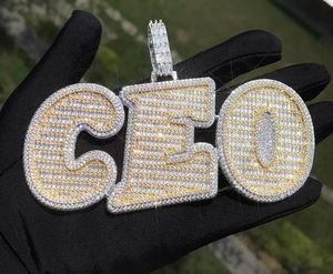 จี้เงินแท้ 925 ชุบโรเดียม ประดับเพชรโมอิสซาไนต์ ตัวอักษรตามสั่ง สไตล์ฮิปฮอป ประดับเพชรระยิบระยับ ของขวัญสำหรับผู้ชาย - Product Image 1