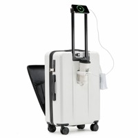 Maleta Rígida de Mano ABS+PC con Apertura Frontal, Puerto USB, Candado TSA, Ruedas Giratorias, Fabricante OEM ODM, Proveedor Mayorista con Logotipo Personalizado
