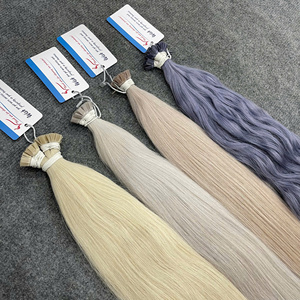 2026 Sale Flat Tip Hair Extensions Colorful Wavy Straight Flat Tip Viet Nam Cuticle Aligned Hair Tip No <b>Tangle</b> No Shedding - Product Image 3