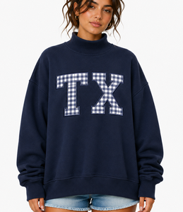Women’s Oversized <b>Turtleneck</b> Sweatshirt 100% Cotton Short Sleeve Solid Color Casual Winter Pullover Wholesale - Product Image 1