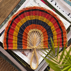 Luxurious wall decor rattan <b>hand</b> <b>fans</b> wholesale <b>fan</b>-shape art handheld <b>fan</b> for walls accessory - Product Image 5