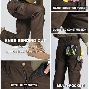 Pantalones de senderismo para hombre, talla grande, tela elástica, pantalones cargo para senderismo, ropa informal, impermeables, transpirables, pantalones cargo para senderismo - Product Image 5