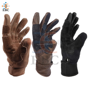 Genuine <b>Leather</b> Tactical Rappel Fast Rope Gloves Aramid Liner Full-Grain <b>Leather</b> Palm Heat Resistant Dexterity Anti-Cut EN388 4 - Product Image 3