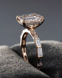 Igi/gia แล็บตัดเพชรวินเทจ14K สีเหลืองแหวนแต่งงาน/งานหมั้นใส่ได้ทั้งชายและหญิงสีขาวทองคุณภาพดีสำหรับงานปาร์ตี้ครบรอบ-คุ้มค่า - Product Image 2