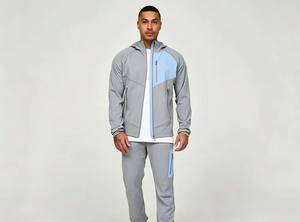 Custom Logo Men's Slim Fit Training <b>Jacket</b> Hooded Quick Dry Gym Sportswear Athletic Performance Running <b>Track</b> <b>Jacket</b> Wholesale - Product Image 4