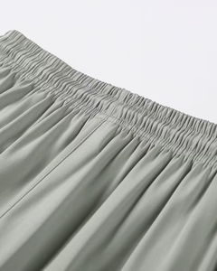 Men's Gray Solid Color Quick Dry Breathable Polyester/Cotton Bermuda Shorts with Side Stripes Elastic Waist Casual Athletic Wear - Product Image 6
