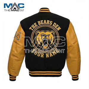 Custom Cropped Varsity <b>Jacket</b> - Letterman <b>Jacket</b> - Chenille <b>Patches</b> - Product Image 2