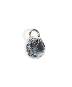 New Arrival White Black Marble Resin Keychain Gunmetal Ring Elegant Key Holder Bag Charm Stylish <b>Car</b> Keyring Accessory - Product Image 1