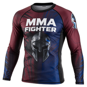 Rashguard Deportivo para Exteriores, Compresión, Entrenamiento, MMA, Ecológico, Spandex/Poliéster, Venta Caliente - Product Image 1