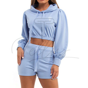 Conjunto Deportivo de Punto Largo con Capucha para Mujer, para Correr o Gimnasio, con Diseño de Logotipo Frontal, Alta Calidad, Personalizable, Nuevo Estilo - Product Image 3