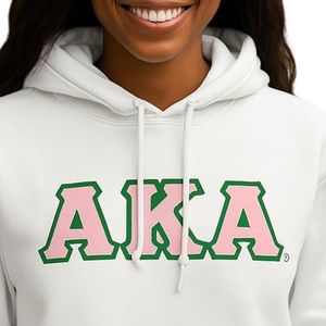 Sudadera con Capucha Blanca con Gráfico de Letras Verdes y Rosas, Manga Larga, Felpa de Algodón, Bolsillo Canguro, Ropa Casual - Product Image 6