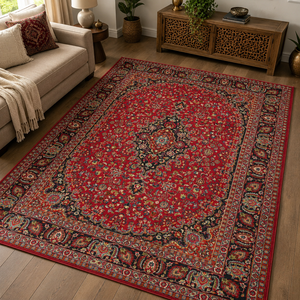 Hand Knotted <b>Wool</b> Rug Modern Medallion Design Luxurious Vintage Artisan <b>Crafted</b> Medium Pile Stain Resistant Home Decor Area Rug - Product Image 2