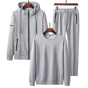 Sudadera con capucha y cremallera frontal para hombre, ropa deportiva masculina con cremallera frontal de tendencia, pantalones con bolsillos y capucha - Product Image 1