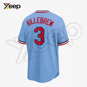 เสื้อเบสบอลผู้ชาย XEEP รุ่น XC-BBU-11 แบบสั่งทำพิเศษ พิมพ์ลายด้วยความร้อน แขนสั้น ทรงสปอร์ต ระบายอากาศได้ดี ผลิตจากโพลีเอสเตอร์ - Product Image 3