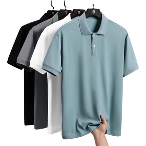 Nuevas camisetas informales de poliéster de bambú para hombre, camisetas Polo de manga corta sólidas, camisetas holgadas de verano con cuello abotonado para hombre, Tops para hombre - Product Image 2