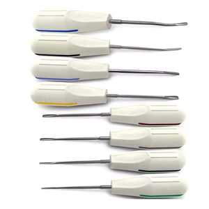 Kit d'instruments de chirurgie buccale manuels de haute qualité, comprenant 8 élévateurs de racines luxatrices pour le desserrage dentaire, réutilisable - Product Image 5