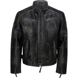 Chaqueta de Cuero para Hombre Diseñada con Costuras Resistentes y Rendimiento Duradero - Product Image 1