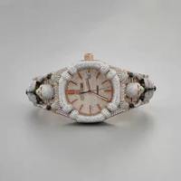 Montre automatique en diamant, design argenté, boîtier rectangulaire 38 mm, montre en saphir, aiguilles lumineuses, montre de luxe unisexe pour hommes