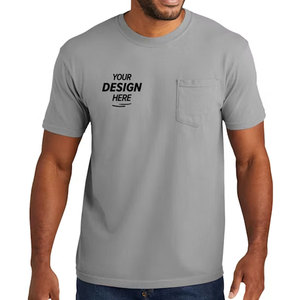 Wholesale Men's Organic Cotton Bamboo Blend <b>T</b>-<b>Shirt</b> Lightweight Breathable Short Sleeve Blank Casual Chest <b>Pocket</b> <b>T</b>-<b>Shirt</b> - Product Image 5
