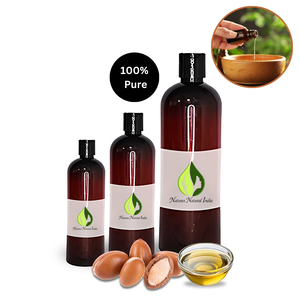 Aceite de Argán Natures Natural India, 100% Puro, Natural, Orgánico, Prensado en Frío, Aceite Portador para el Cuidado del Cabello - Product Image 1