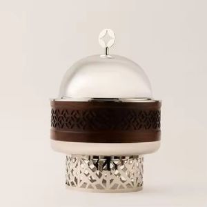 กล่องเซรามิกใส่โรตีพร้อมฝาปิดลายดอกไม้ ภาชนะเก็บชาปาตีแบบเก็บความร้อนสำหรับใช้ในครัวและโต๊ะอาหาร - Product Image 1