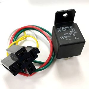 Sunbow Customize Automotive Relay Base <b>12V</b> 24V 5P Way Relay Holder 5 Pin 40A Relay <b>Socket</b> Wire Assembly Black Plastic - Product Image 1