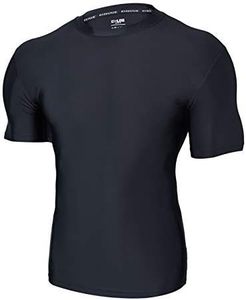 New Custom <b>Heat</b>-Transfer Printed Polyester/Nylon Compression Rash Guards for Unisex Adults-<b>Back</b>/Front Logo Positions - Product Image 2