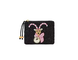 Handmade Embroidered Beaded Coin <b>Purse</b> Pocket Money <b>Purse</b> <b>Teens</b> Wallet Colorful Zipper Closure Ethnic Patterns Print Zipper - Product Image 2