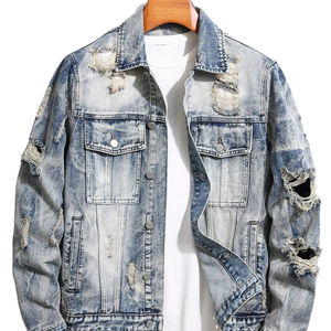 Vestes en jean pour hommes en coton de haute qualité, personnalisées, les plus populaires, pour l'hiver, vente en gros - Product Image 1