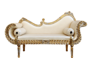Luxury Traditional Vintage Romantic Elegant Antique <b>Wedding</b> Sofa Set Gold Carved Aluminum <b>Frame</b> Upholstered 2 Seater Outdoor - Product Image 2