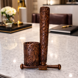 Ensemble brûleur d'encens en bois de santal sculpté à la main avec support en tissu, design élégant, pour Bakhoor, essentiel pour le Ramadan, Spring Shree - Product Image 6