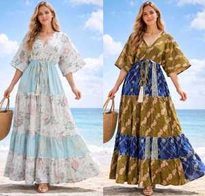 Vestido largo de viscosa de seda suave de alta calidad, elegante, de color sólido, corte en A, vestido largo para mujer, diseño de diseñador de moda, vestidos de primavera para damas. - Product Image 1