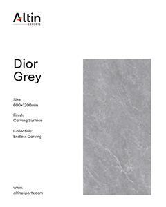 Azulejos de porcelana esmaltada de aspecto estético de 600x1200 mm, color gris Dior, acabado con efecto de tallado sin fin, grado A+, azulejos de 60x120 cm para pared y suelo. - Product Image 2