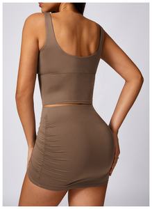 Conjunto Deportivo de Yoga para Mujer, Diseño Casual, Transpirable, de Secado Rápido, Ajustado, Sin Costuras, Cintura Elástica, 2 Piezas - Product Image 4