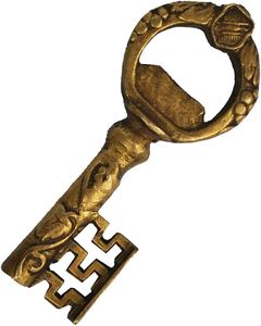 Customizable Gold Key Shape <b>Metal</b> Manual <b>Bottle</b> Cap Opener <b>Drink</b> Opener Pocket Tool Reusable Eco-Friendly Kitchen Bar Accessory - Product Image 3