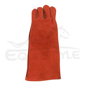 Guantes de Soldadura TIG al por Mayor, de Manga Larga, de Cuero Rojo de Vaca, Resistentes al Calor, para Uso Industrial, de Alta Resistencia - Product Image 3