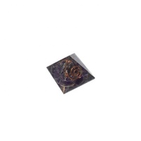 Dôme d'orgonite de tourmaline noire artisanale en pierre semi-précieuse