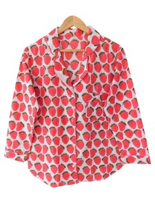 Strawberry Print Cotton <b>Pajama</b> Set | Women's Printed Night <b>Suit</b> - Product Image 2
