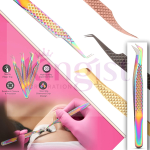 5 Pcs High <b>Precision</b> Stainless Steel Eyelash Tweezers Set Straight Curved Pointed Tip Lash Extension Tweezers Boxed - Product Image 5