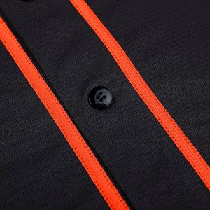 Maillot de baseball personnalisé en gros, manches courtes, col en V, uniforme d'équipe avec logo imprimé par transfert thermique, nom et numéro personnalisés - Product Image 3