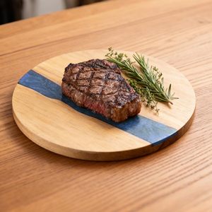 Tablas de charcutería de resina y tablas de cortar de madera de acacia azul son adecuadas para usar en cocinas, salas de estar y comedores. - Product Image 3