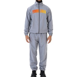 Custom <b>Men's</b> Nylon Windbreaker Tracksuit Sport Zip Up <b>Jacket</b> and Pants Set Water Resistant Activewear - Product Image 5