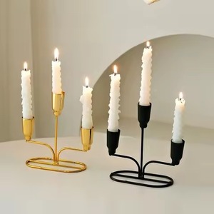 Minimal Decor Metal Candle Stand Elegant Candle Holder <b>Table</b> Centerpiece Modern Interior Home Accent - Product Image 5