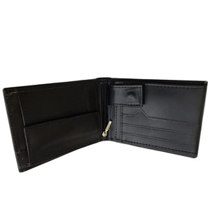 <b>Men's</b> Smooth Leather Bifold <b>Wallet</b> <b>Black</b> Center Zipper Pocket Button Coin Purse Credit Card Multi Slots Cash Billfold Organizer - Product Image 2